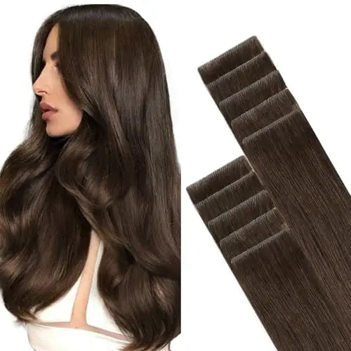 Invisi Edge Tape-In Hair Extensions Human Hair, Natural Look, 10Pcs