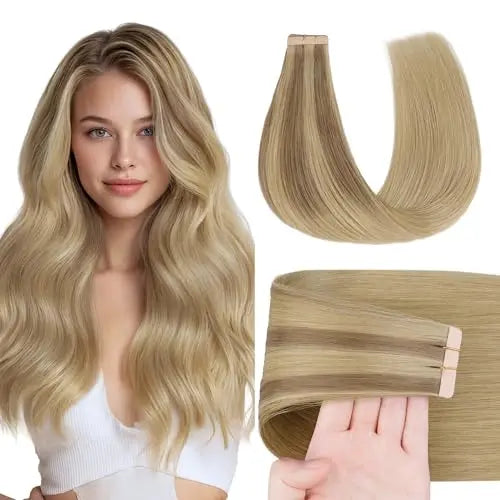Tape-In Hair Extensions Human Hair 22" 50g 20pcs #4/18
