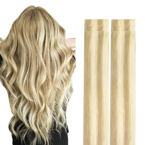 Invisi Edge Tape-In Hair Extensions Human Hair, Natural Look, 6Pcs