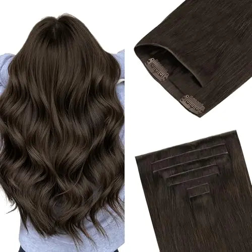 Invisi Edge Clip-In Hair Extensions Real Human Hair Invisible Blend