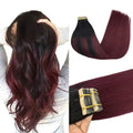 Tape-In Hair Extensions Human Hair 24" 50g 20pcs #1/99j