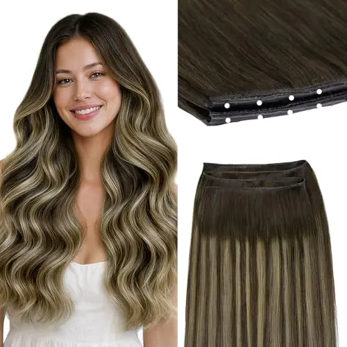 Butterfly Weft Hair Extensions Human Hair, Easy Install Breathable