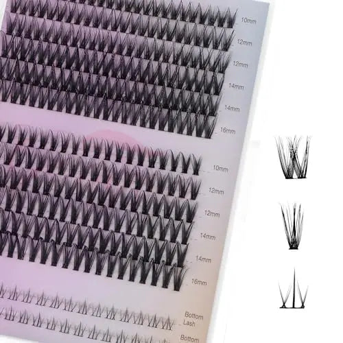 Lash Clusters, DIY Cluster Eyelash Extensions, Bottom Lashes, Natural Wispy, Mega Volume Individual Lashes Cluster, Volume Lo