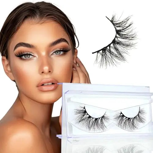 Mink Lashes, 3D Mink Eyelashes 18mm Natural Lashes for Women Individual Lashes Real Fake Eyelashes Siberian Hand Made Daily F
