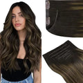 Genius Clip-In Hair Extensions Real Human Hair, Comfortable Soft PU