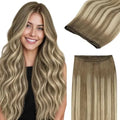 Sew In Hair Extensions Real Human Hair Thick, Add Volume 24In 120g