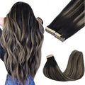 Tape-In Hair Extensions Human Hair 18" 100g 40pcs #1B/19/1B