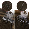 Invisible Microlink Bead Hair Extensions and Microlink Hair Extensions for Women Daily Wear, #2/6/2 Balayage Dark Brown to Ch