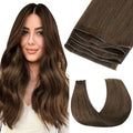 Genius Weft Hair Extensions Human Hair Invisible Blend Flat Weft