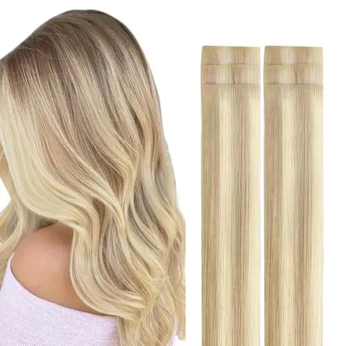 Invisi Edge Tape-In Hair Extensions Human Hair, Natural Look, 6Pcs