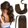 Ponytail Extension, Long Straight Wrap Around Clip-In Handmade Real Human Hair for Women, Hair Piece Pony Tail Hair Extension