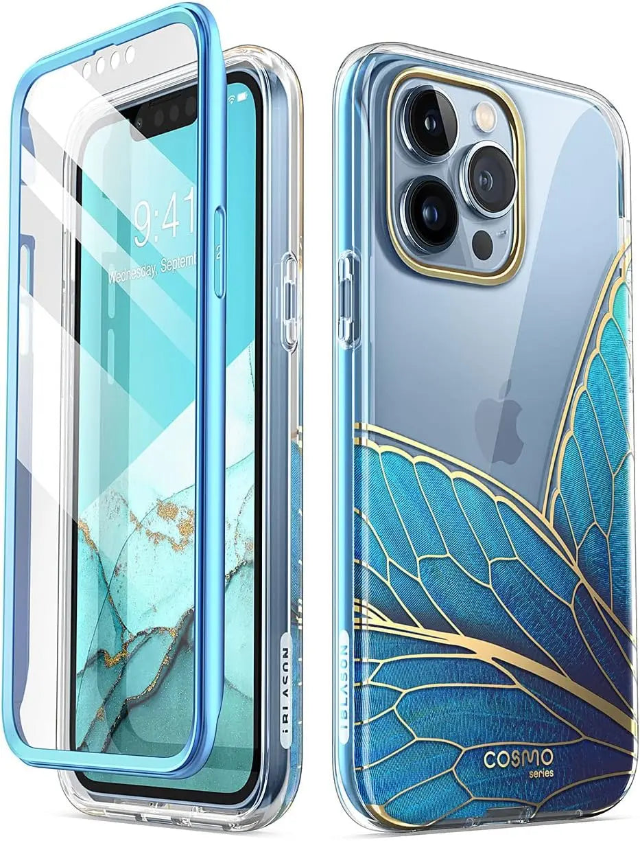 i-Blason for iPhone 13 Pro Case with Built-in Screen Protector, Butterfly My Store