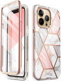 i-Blason Cosmo Series Slim Full Body Protective Case for 6.1 Inch iPhone 13 Pro (2021 Release), Marble Pink My Store
