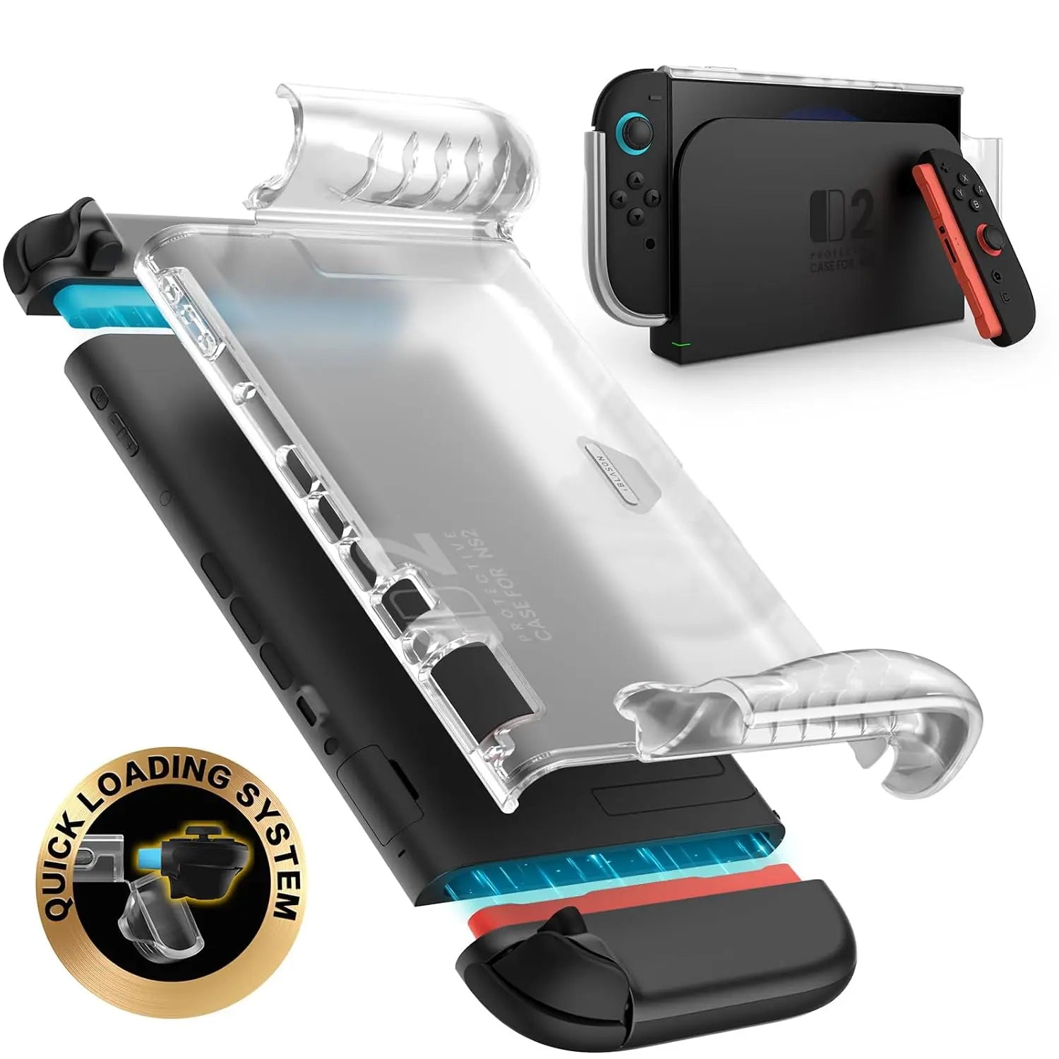 i-Blason for Nintendo Switch 2 Case 2025, Durable Slim Matte Clear Anti-Fingerprint Protective Hard Case with Dockable Comfortable TPU Grip Compatible with Joycon Controller & Docking Station - Frost My Store