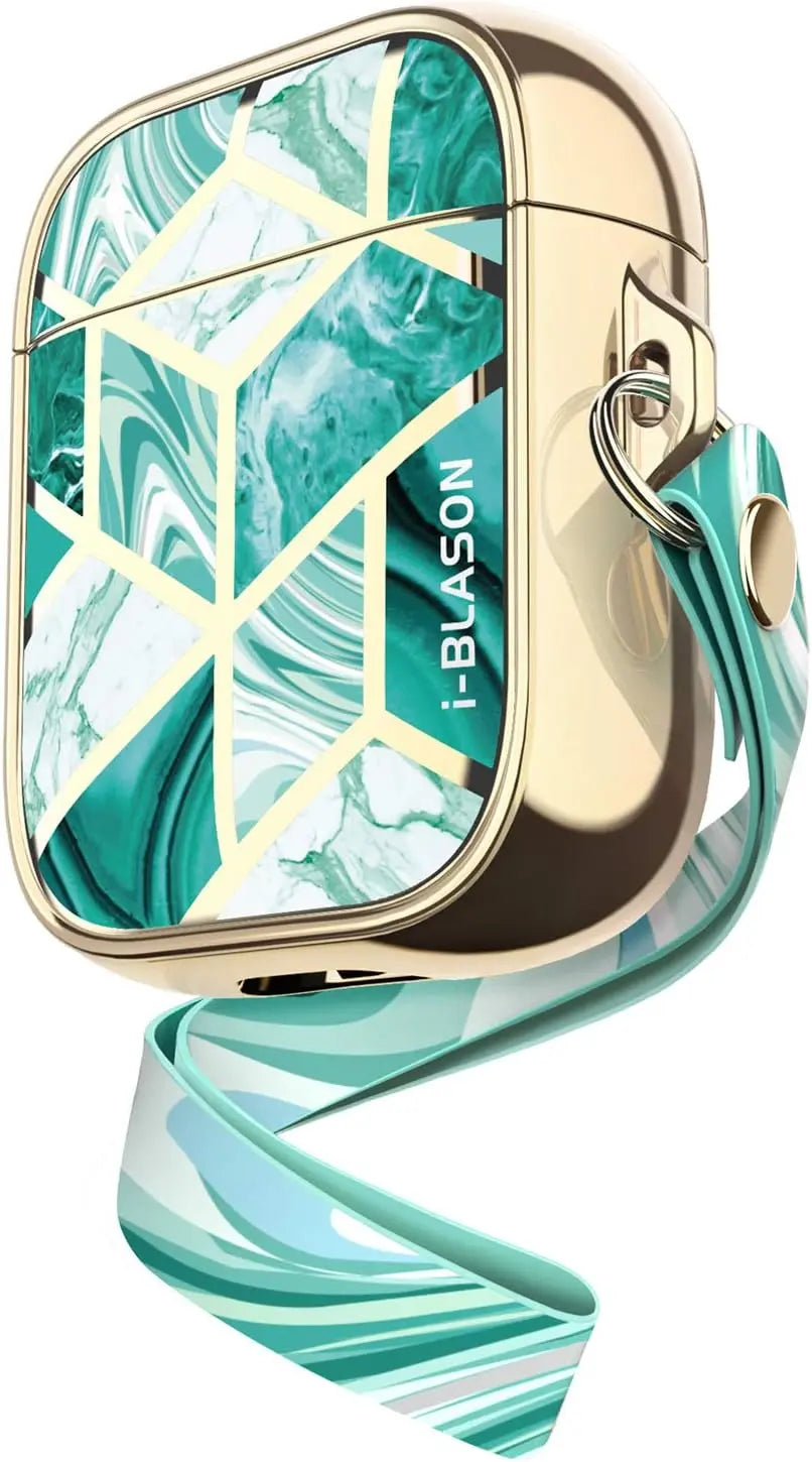 i-Blason Cosmo Series Case Designed for Airpods 2nd Generation/1st Generation, 360° Protective Stylish Marble AirPods Case Cover Compatible with Apple AirPods 1st/2nd (Jade) My Store