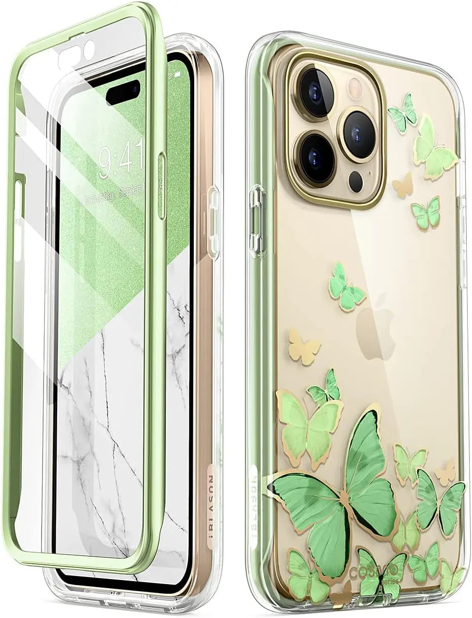 i-Blason Cosmo Series for iPhone 14 Pro Max Case 6.7 inch (2022), Slim Full-Body Stylish Protective Case with Built-in Screen Protector (Mintfly) My Store