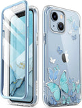 i-Blason Cosmo for iPhone 14/13 Case with Built-in Screen Protector, Slim Full-Body Protective Phone Case for iPhone 14/13 6.1'', Bluefly My Store