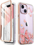 i-Blason Cosmo for iPhone 14 Case/iPhone 13 Case with Built-in Screen Protector, [Support Wireless Charging] Slim Full-Body Stylish Protective Phone Case for iPhone 14/13 6.1'', Pinkfly My Store